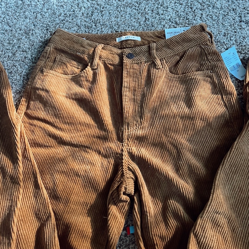 caramel brown mom jean corduroy pants from PacSun